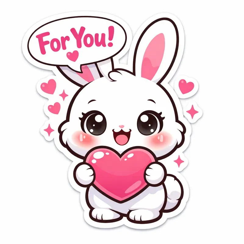 Cute Kawaii Valentine Love Stickers