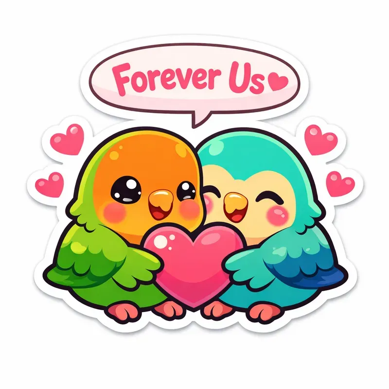Cute Kawaii Valentine Love Stickers