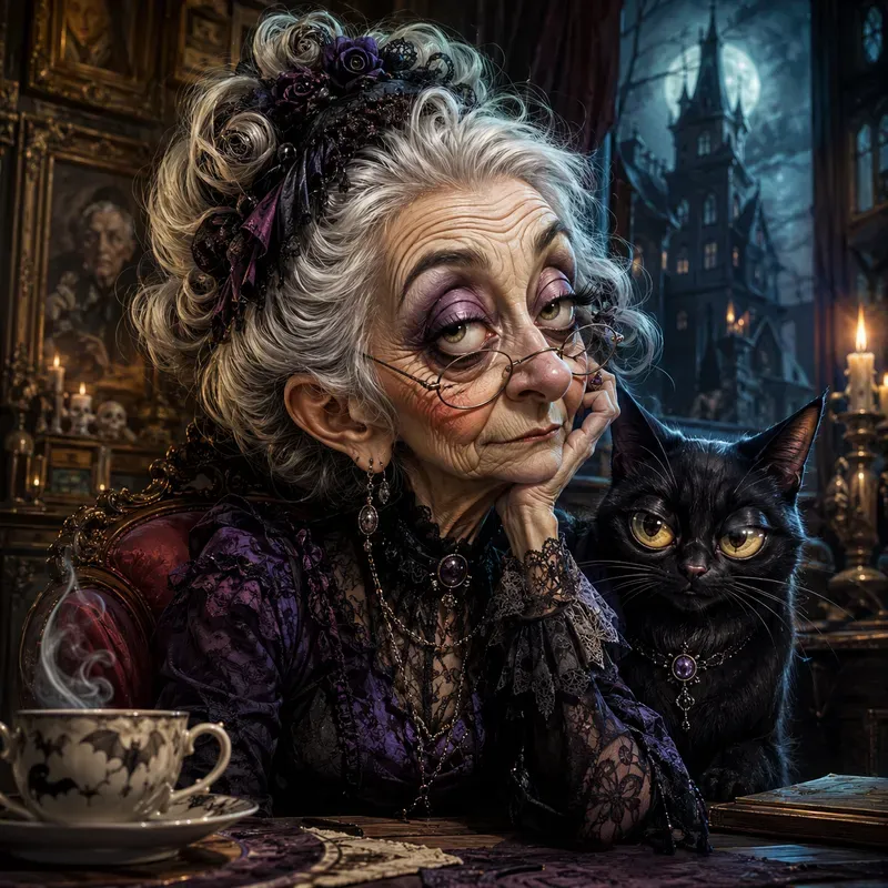 Whimsical Gothic Faces