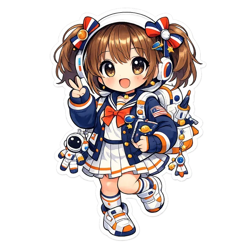 Cute Schoolgirl Sticker Creators