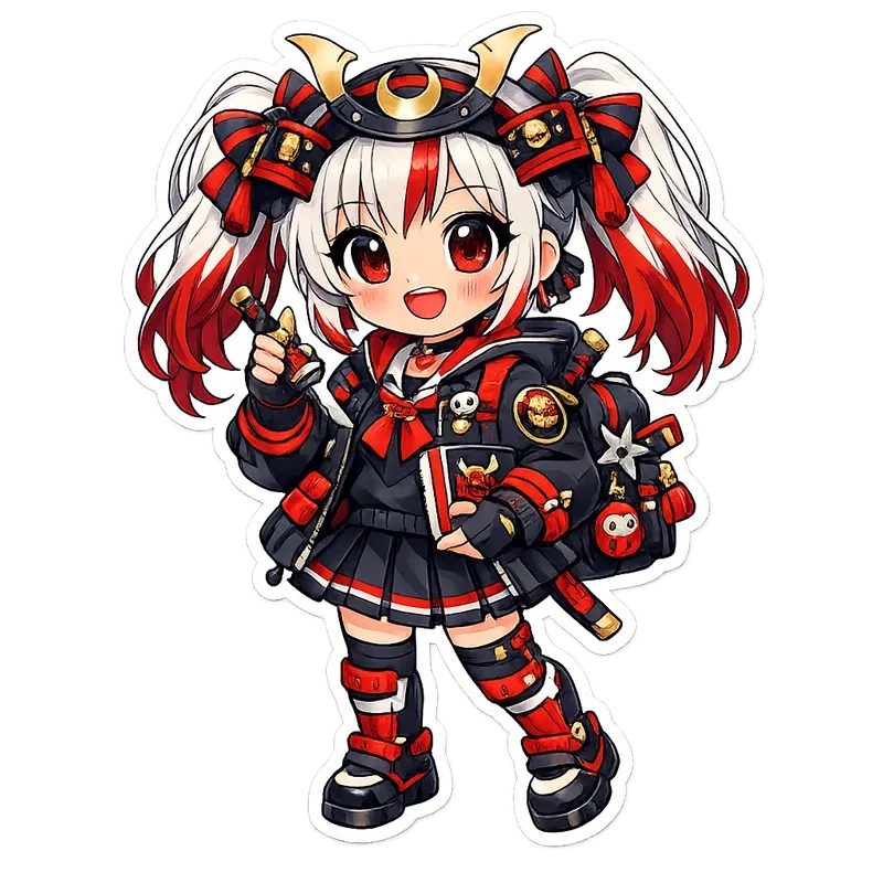Cute Schoolgirl Sticker Creators