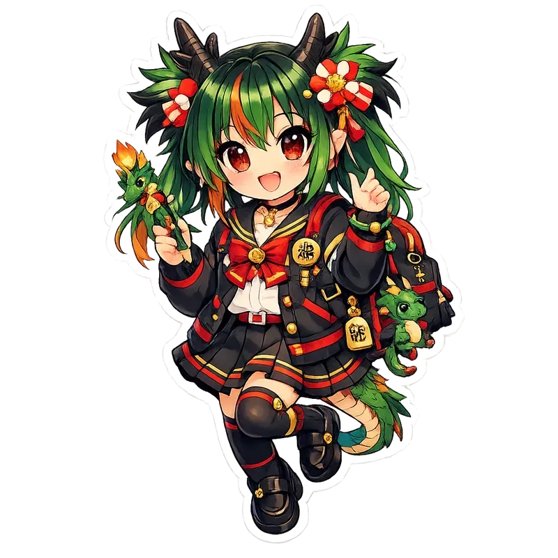 Cute Schoolgirl Sticker Creators