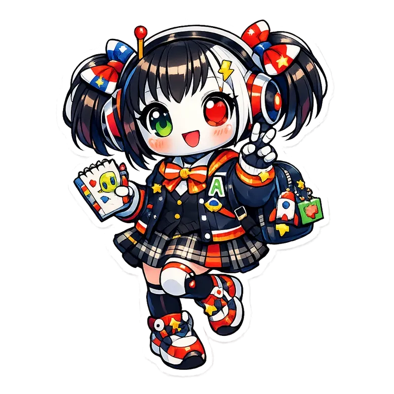 Cute Schoolgirl Sticker Creators