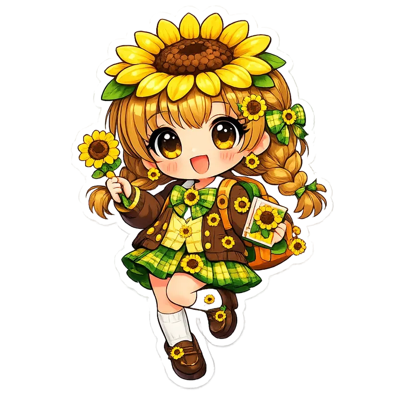 Cute Schoolgirl Sticker Creators