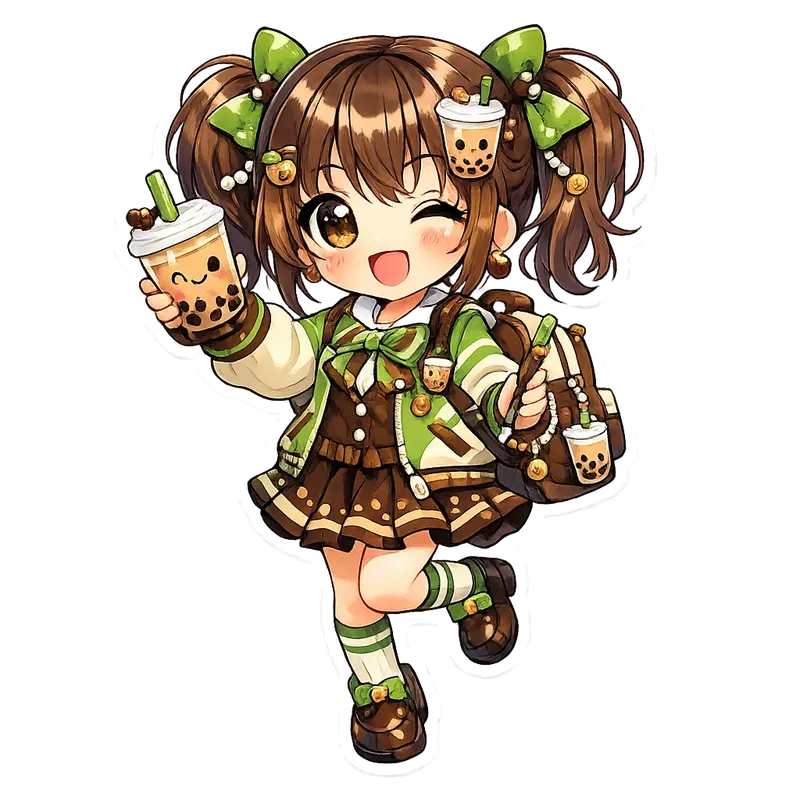 Cute Schoolgirl Sticker Creators