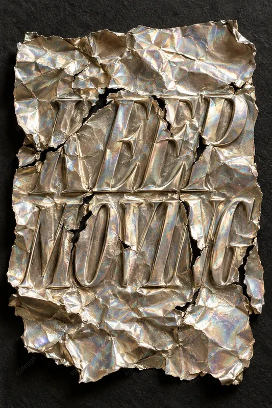 Crushed Foil Typography