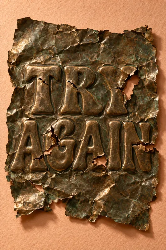Crushed Foil Typography