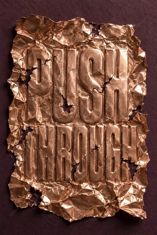 Crushed Foil Typography