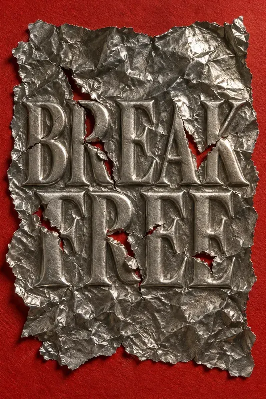 Crushed Foil Typography