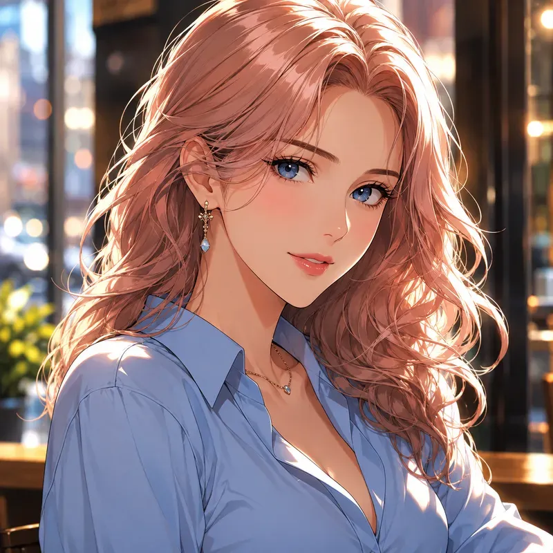 Anime Sunlit Woman Portraits