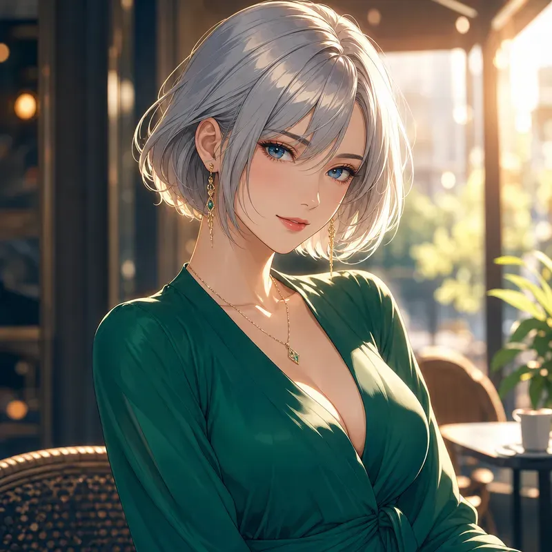 Anime Sunlit Woman Portraits