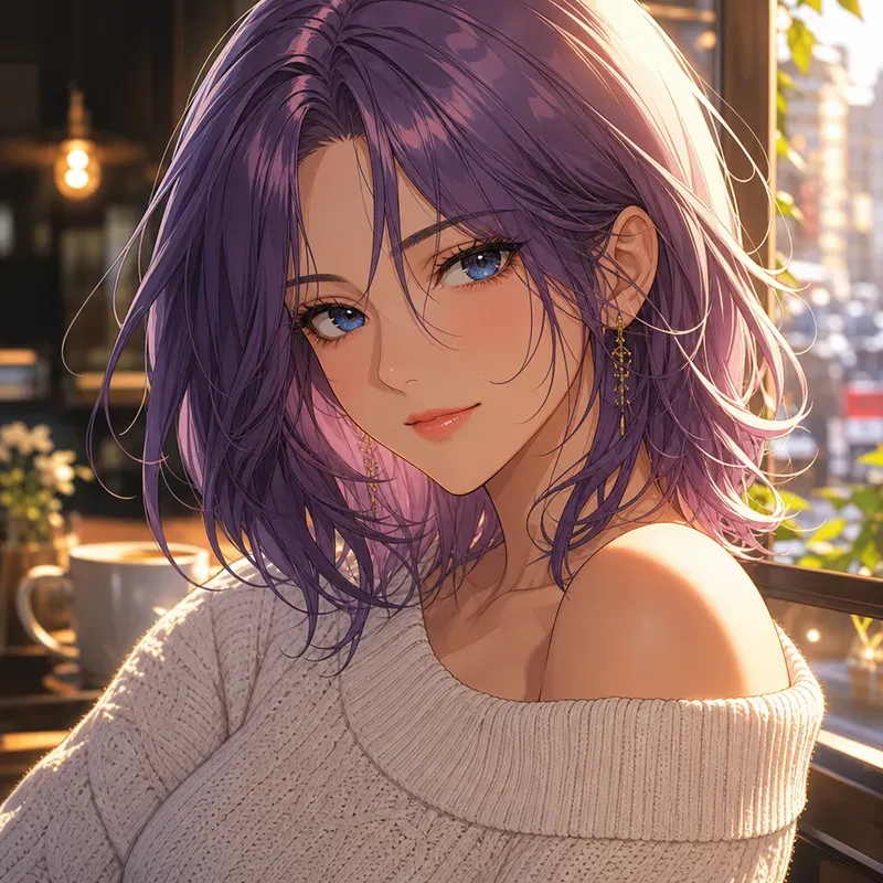 Anime Sunlit Woman Portraits