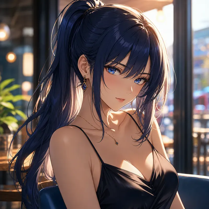 Anime Sunlit Woman Portraits