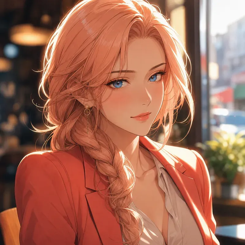Anime Sunlit Woman Portraits