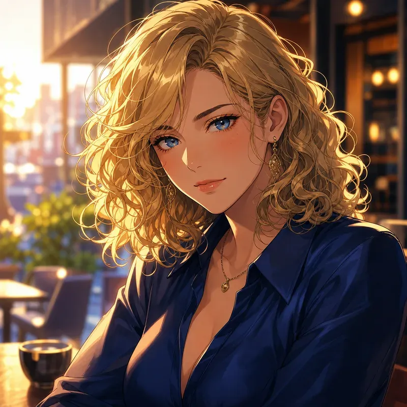 Anime Sunlit Woman Portraits