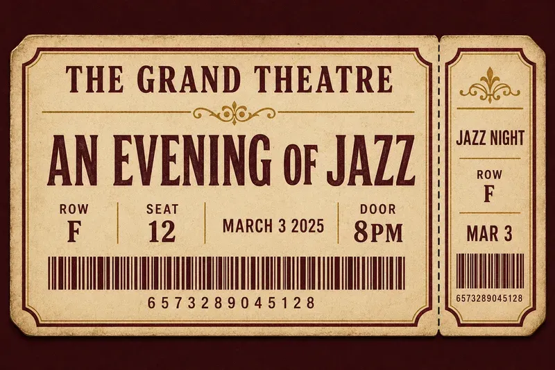Vintage Ticket Keepsake Studios