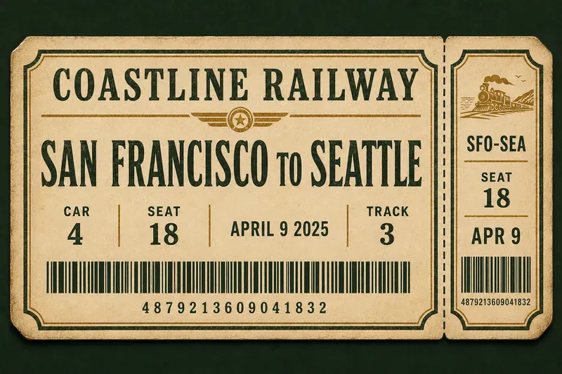 Vintage Ticket Keepsake Studios