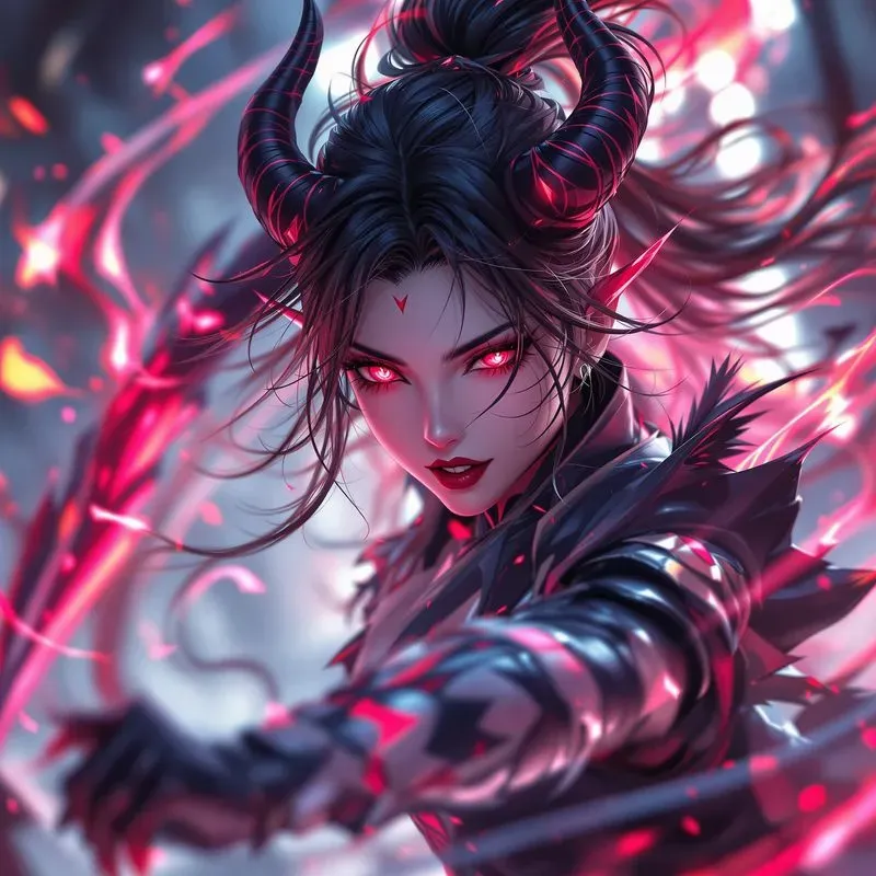 Cyberpunk Anime Girls With Dynamic Poses