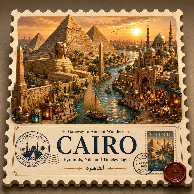 Luxury Travel Stamp Postcards