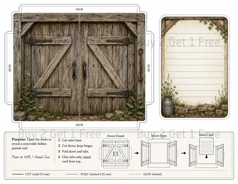 Printable Hidden Journal Cards