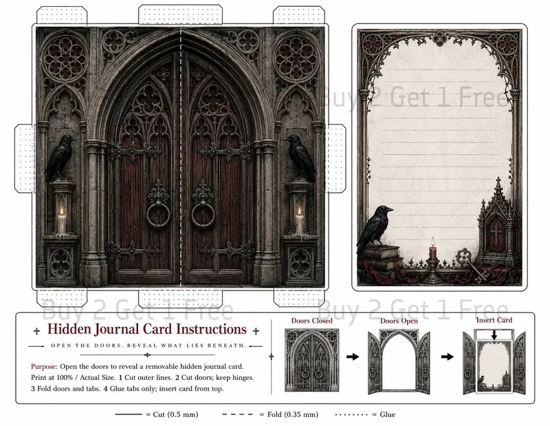 Printable Hidden Journal Cards