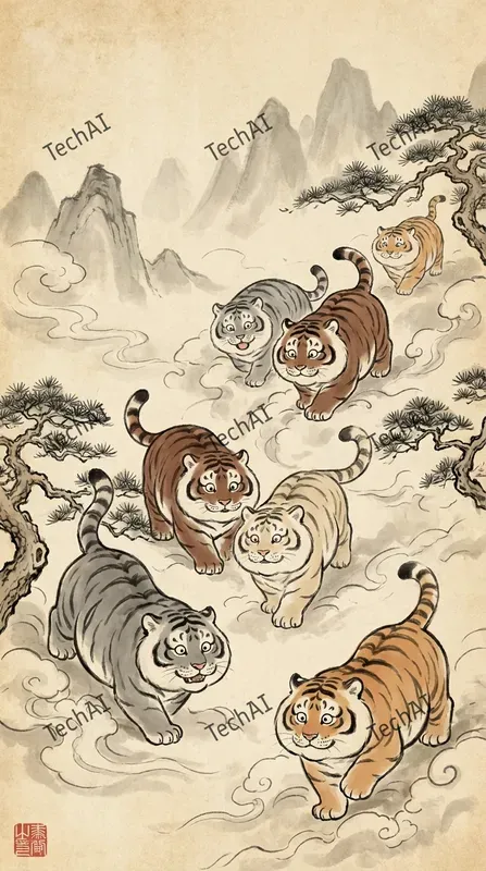 Whimsical Chinese Ink Wash Style
