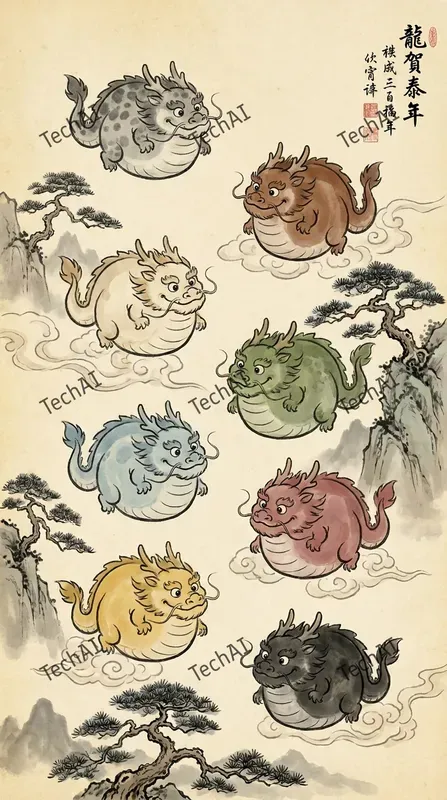 Whimsical Chinese Ink Wash Style
