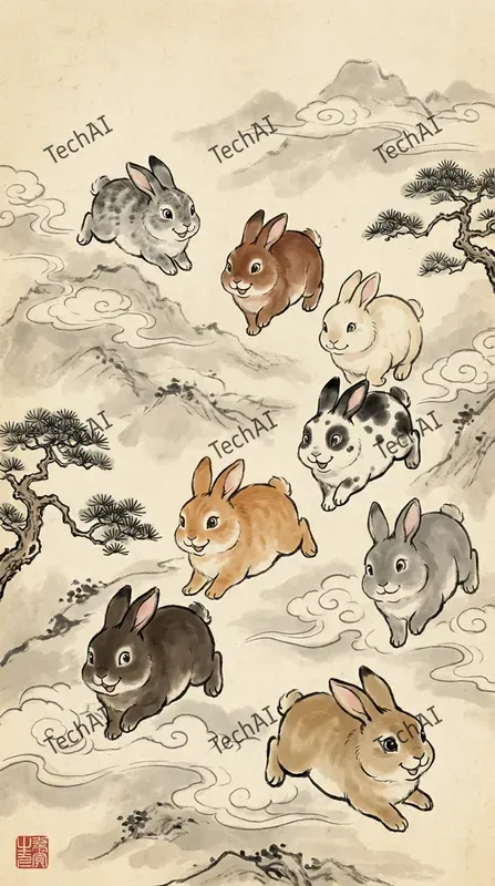 Whimsical Chinese Ink Wash Style