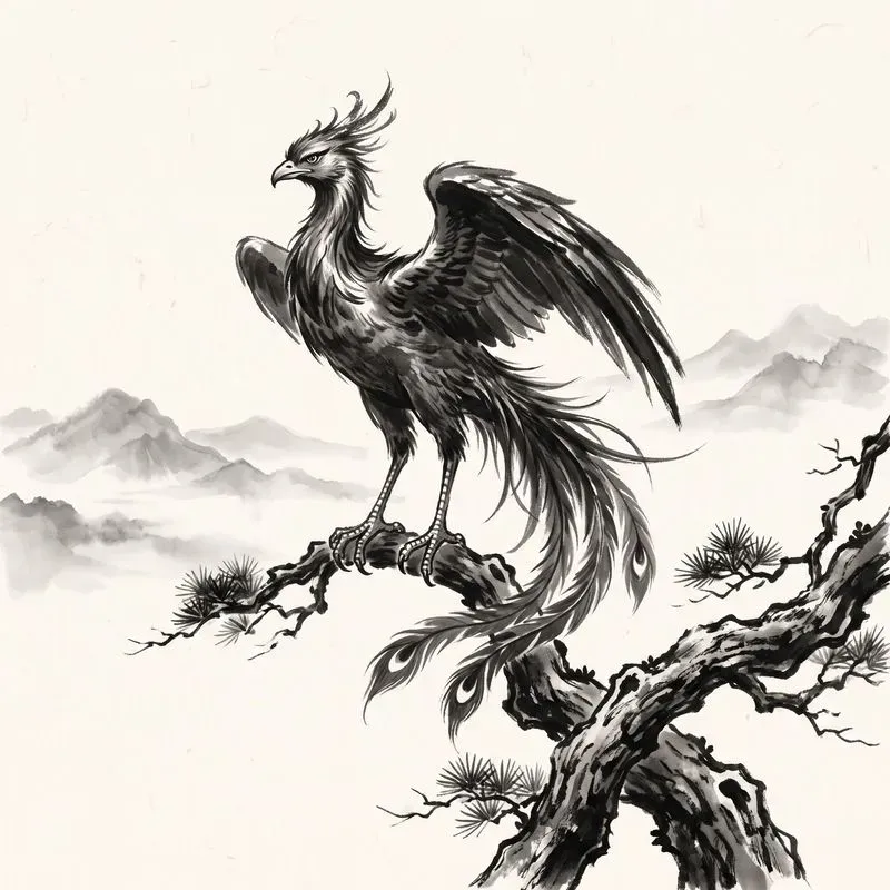 Minimalist East Asian Ink Wash Paintings