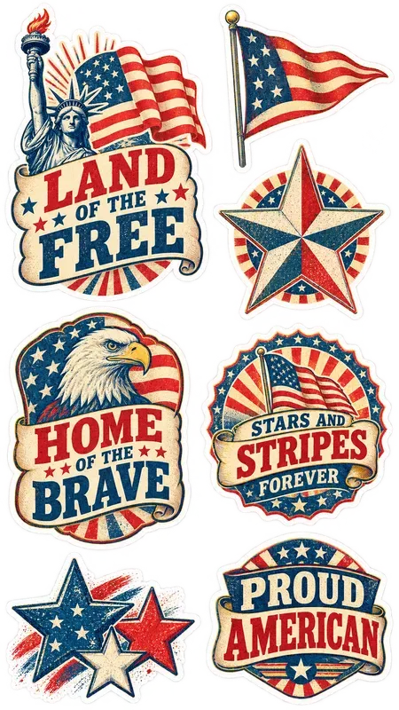 Labor Day Quote Stickers Americana Pngs