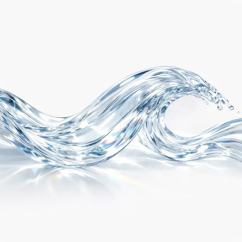 Luxury 3D Liquid Glass Wave Textures