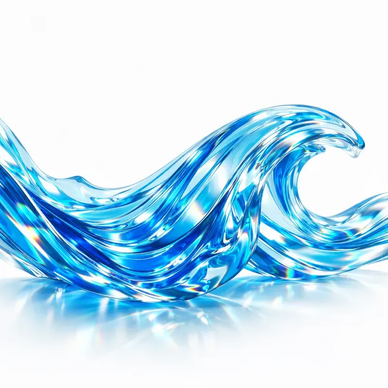 Luxury 3D Liquid Glass Wave Textures
