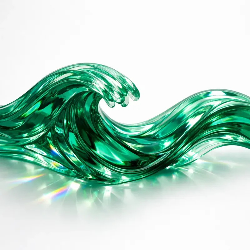 Luxury 3D Liquid Glass Wave Textures