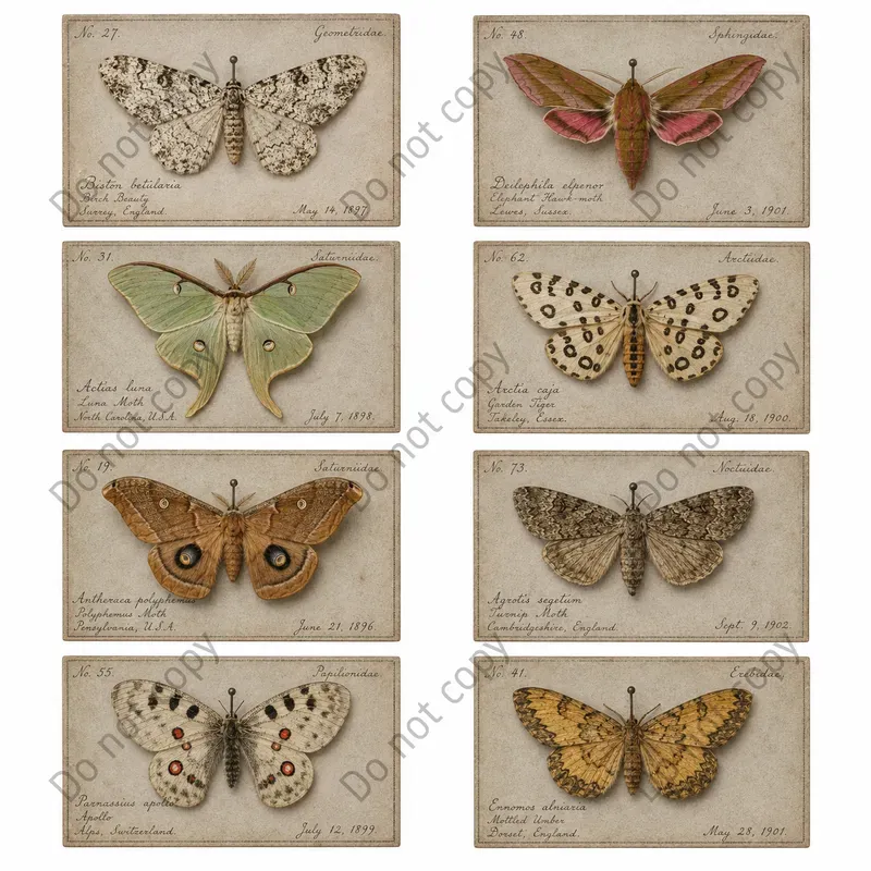 Insect Specimen Card Ephemera
