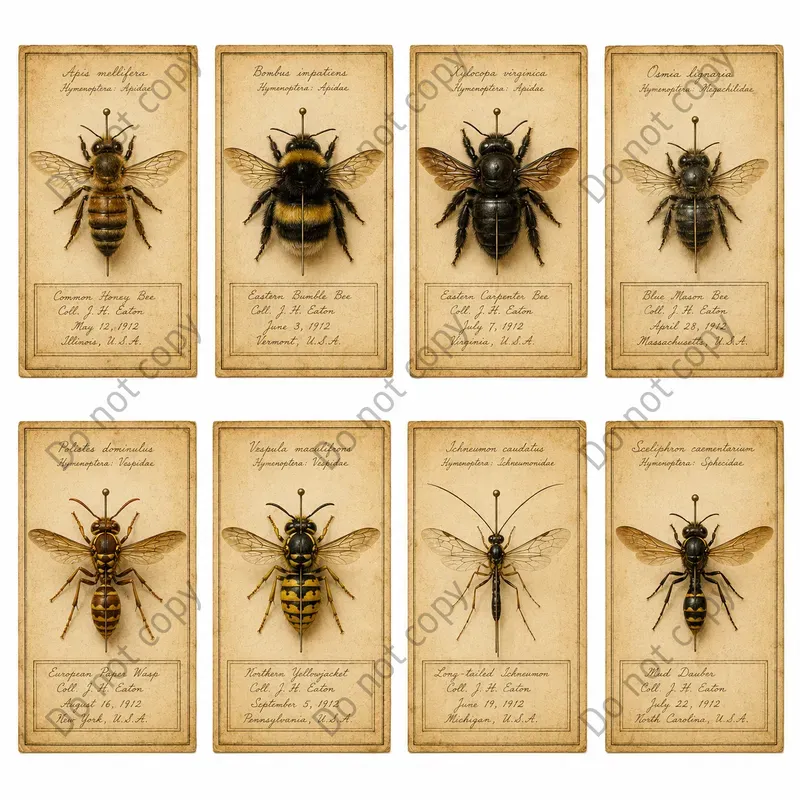 Insect Specimen Card Ephemera