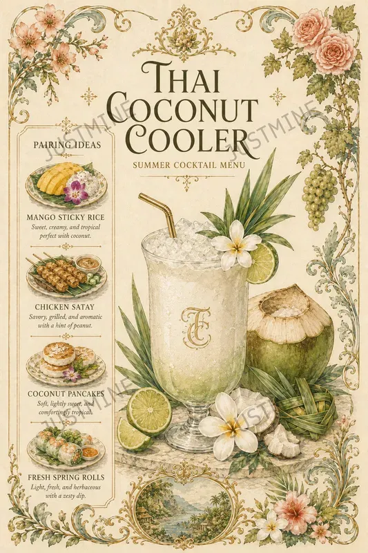 Summer Refreshing Drink Menu Posters