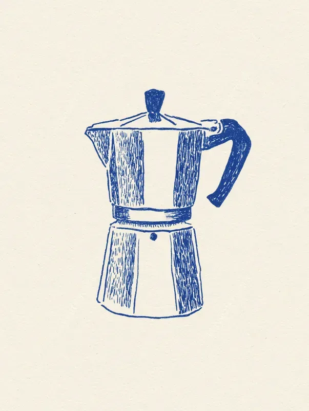 Vintage Cobalt Risograph La Dolce Vitas