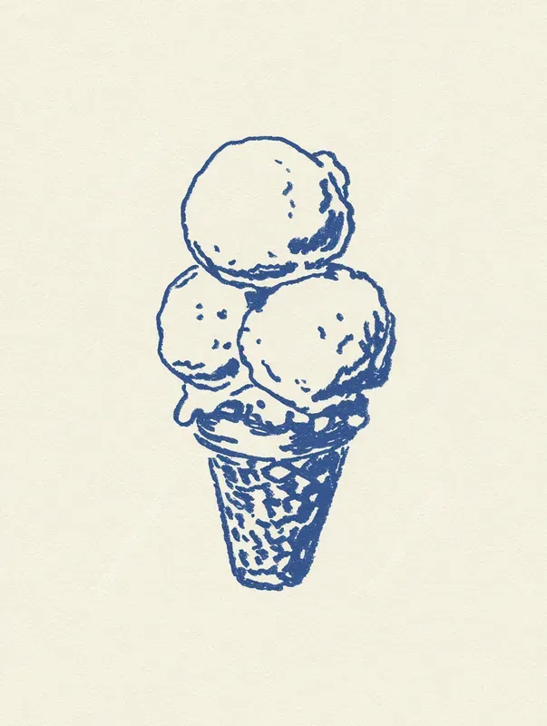 Vintage Cobalt Risograph La Dolce Vitas