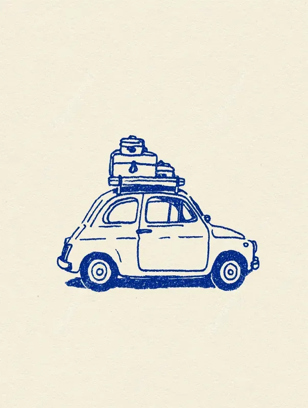 Vintage Cobalt Risograph La Dolce Vitas