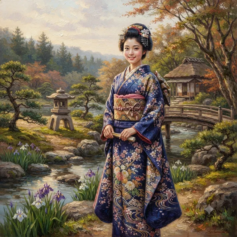 Traditional Cultural Attire Oil Paintings
