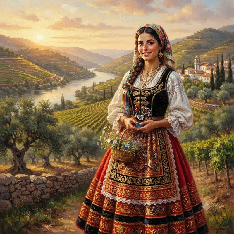 Traditional Cultural Attire Oil Paintings