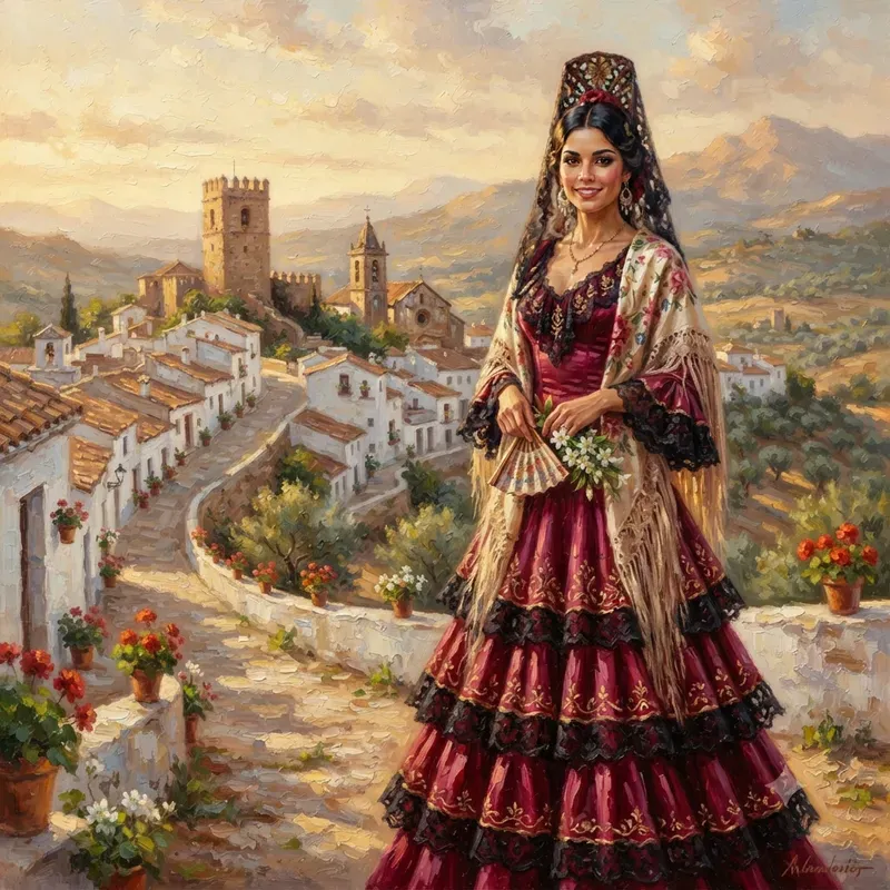 Traditional Cultural Attire Oil Paintings