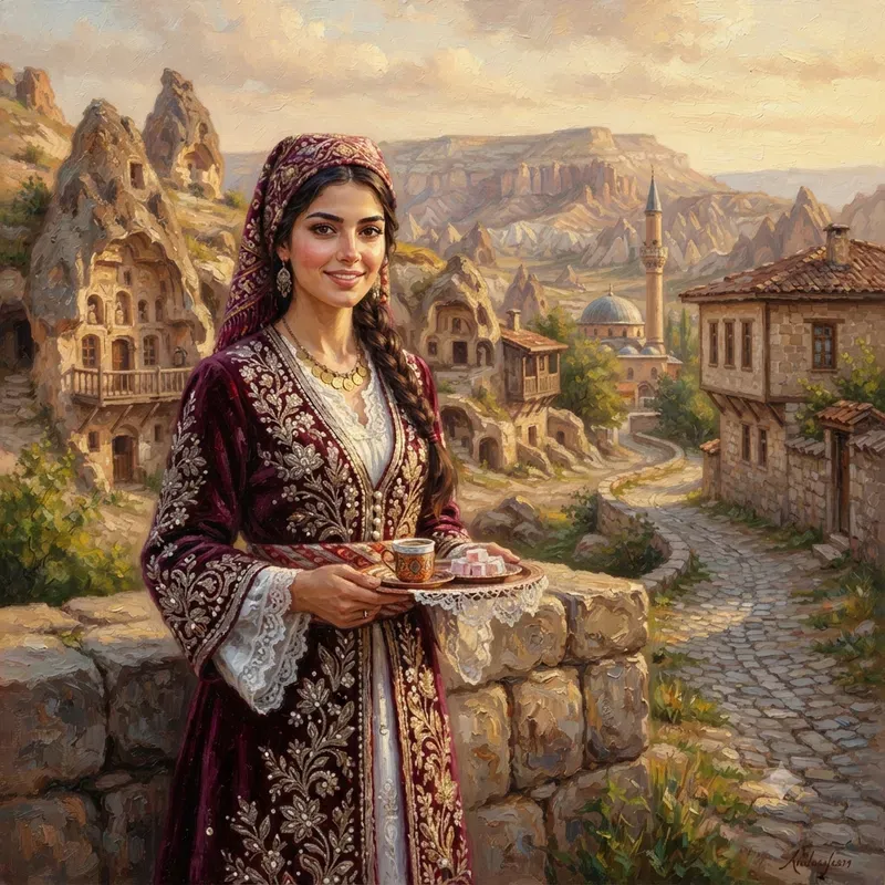 Traditional Cultural Attire Oil Paintings