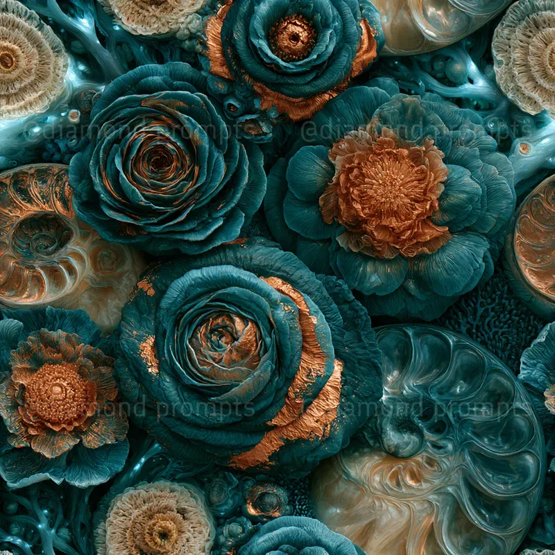 Bioluminescent Fossil Garden Patterns
