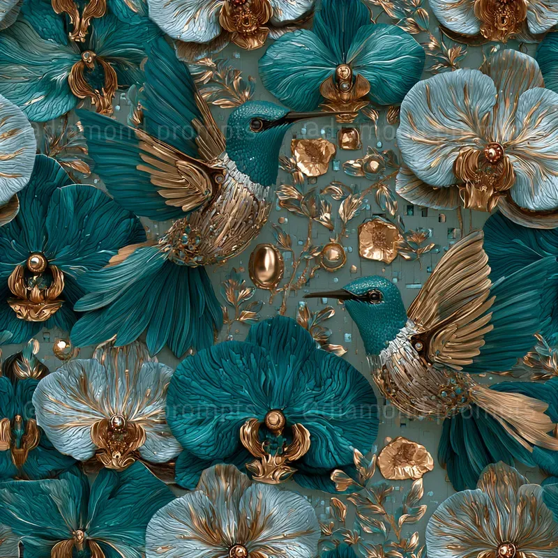 Bioluminescent Fossil Garden Patterns
