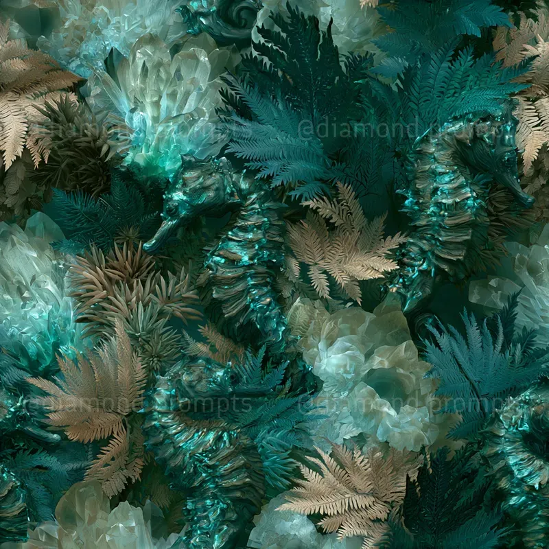 Bioluminescent Fossil Garden Patterns