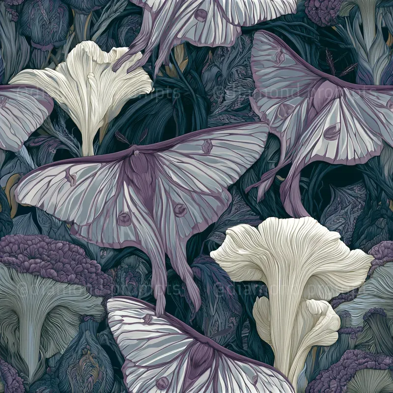 Bioluminescent Fossil Garden Patterns