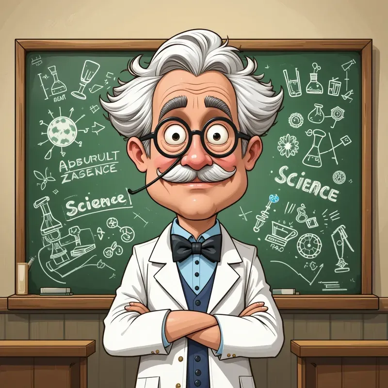 Thinking Genius Cartoon Book Portraits