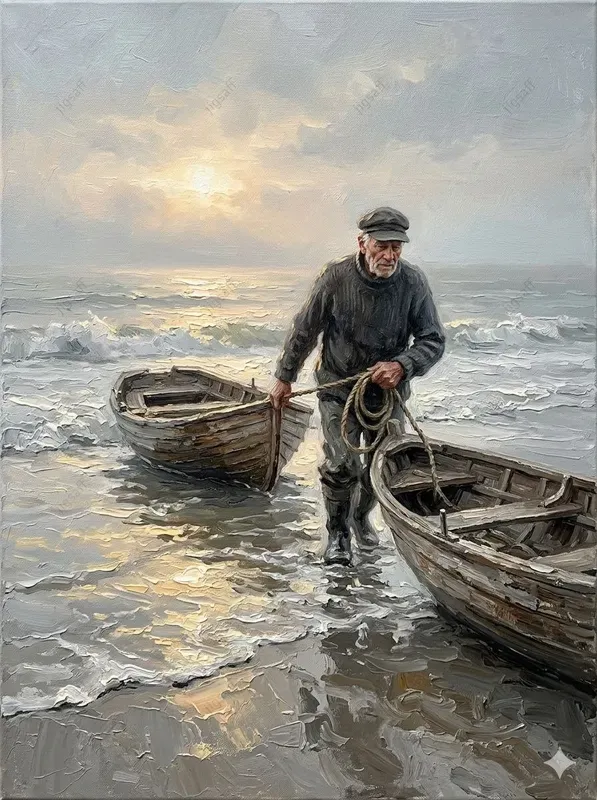 Impressionist Beach Scene Oil Paintings