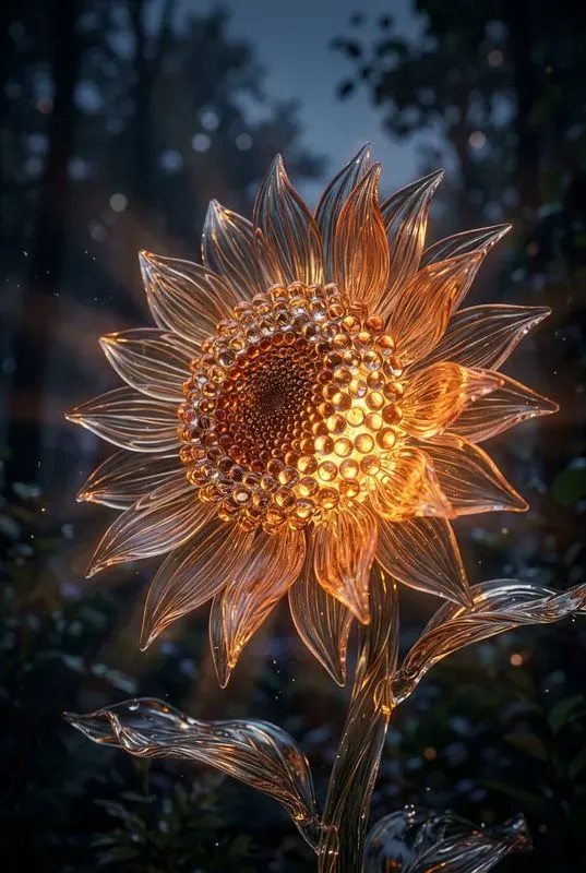 Bioluminescent Glass Botanical Art